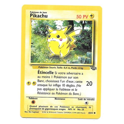 Carte Pokémon Pikachu 60/64 - Jungle Wizards (Fr)