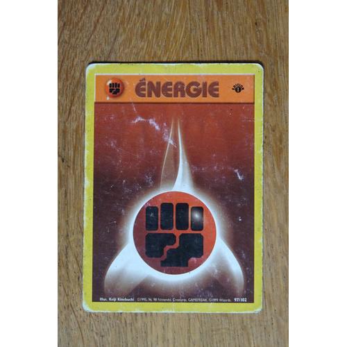 Carte Pokémon Énergie Terre 1er Edition- Set De Base - 97/102