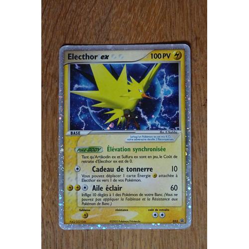 Carte Pokémon Electhor Ex Brillante 100 Pv 033 Promo Bloc Ex