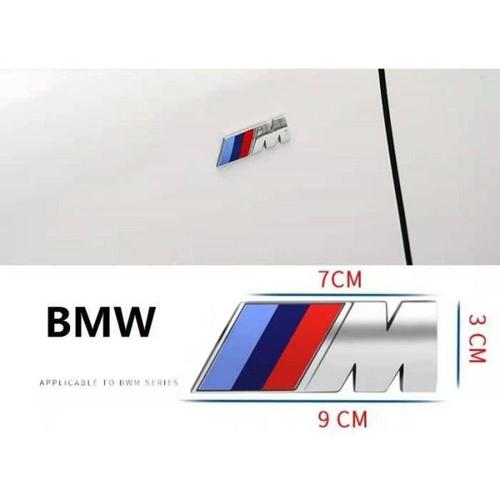 Logo ---M Bmw Sport Performance Emblème Badge Chromé Autocollant Argent 90mm X 30mm