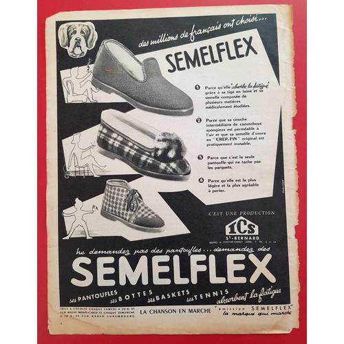 Affiche Publicitaire De Presse Semelflex (1954)