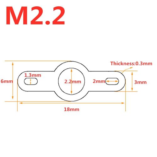 50 pièces/100 pièces cuivre plaqué argent double tête borne à souder M2.2-M4.2 circulaire rondelle à souder feuille à souder LDP - Type [M2.2]-50pcs