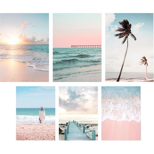Lot de 6 Affiche Decoration Murale - Decoration Chambre Salon Sejour Entree | Deco Maison Zen Moderne Nature | Poster Mural Format A3 et A4
