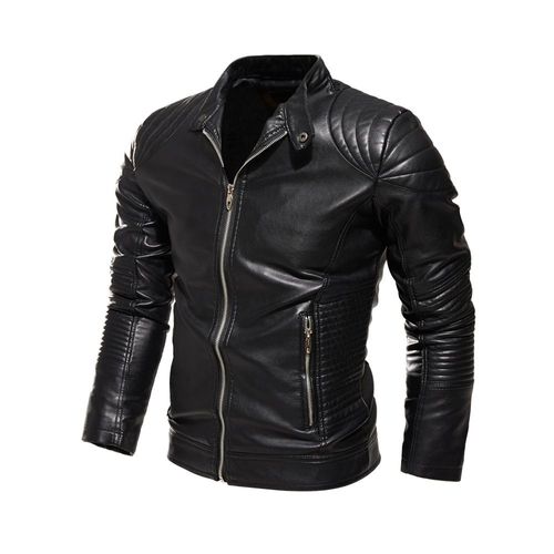 Veste En Cuir De Rue Pour Hommes,Automne,Hiver,Vintage,Coupe-Vent,Sourire,Moto,Chancelier,Décontracté