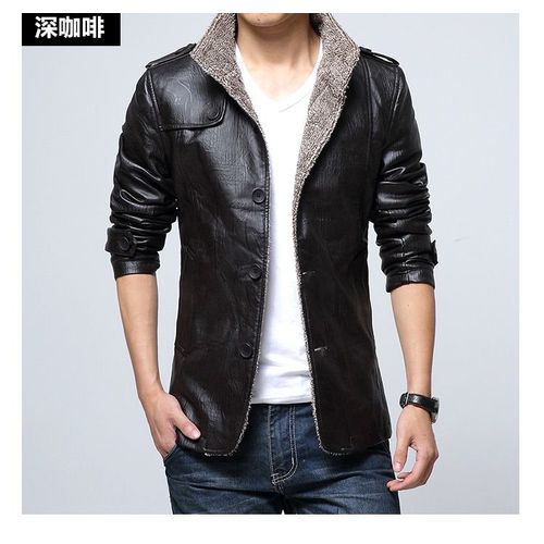 Veste Slim Fit En Cuir Trempé Pour Hommes,Manteau Smile,Mode Masculine,Streetwear,Blazer Décontracté,Vestes Pour Hommes