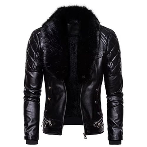 Veste En Cuir De Moto Coupe-Vent Pour Homme,Rouge,Punk,Fourrure Amovible Ur,Risale,Coton Pressé,Épais