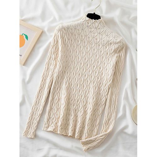 Aossviao-Pull À Col Roulé En Cachemire Pour Femme,2024 Cachemire,Pull Chaud,Pull Slim,Pull Femme Côtelé Doux,Automne,Hiver