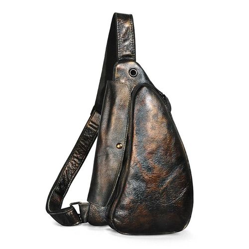 Sac à bandoulière en cuir pour hommes,décontracté,mode voyage,ceinture,poitrine,Design,sangle à une épaule,9976