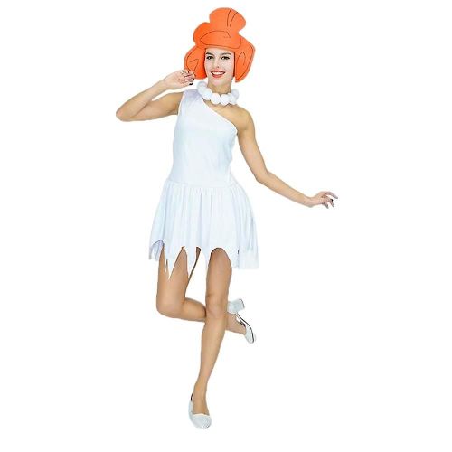 White Cavemen Cosplay Costume Pour Femmes Halloween Party Role Play Vêtements