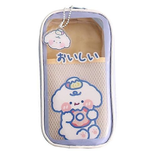 Trousse À Crayons Japonaise Transparente -Capacité Etudiant Trousse Mignonne Fille Simple Crayon Papeterie B
