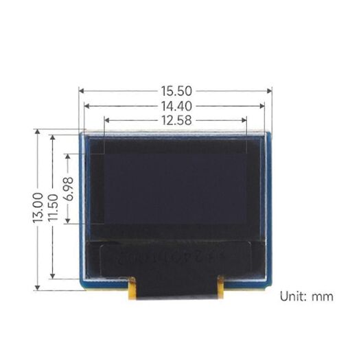 0,49 pouces Oled Module 64x32 Résolution I2C Communication Noir et ...