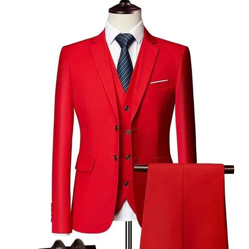 Ensemble De Blazers Décontractés Monochromes Pour Hommes,Smoking De Marié,Olympiques D'affaires,Coupe Couvertes,Robe Formelle,Veste Et Pantalon,Mariage,3 Pièces