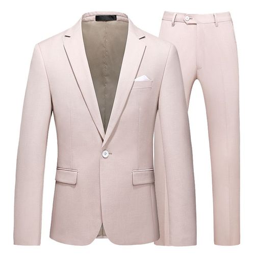 Veste Trempée Avec Pantalon Pour Hommes,Coupe Couvertes,Vêtements Formels,Travail D'affaires,Mariage,Ensemble De Smoking,Blazer Fjwhite,Rose,Olympiques Rouges