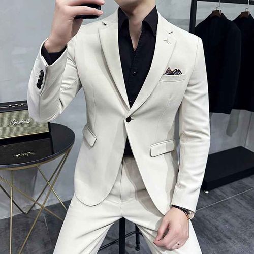 Glapants-Blazers Décontractés À Carreaux Pour Hommes,Veste Imbibée,Robe De Smoking De Mariage,Manteau D'affaires,Boutique De Mode,Marié,Ensemble De 3 Pièces