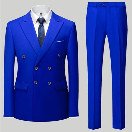 Veste Et Pantalon À Double Boutonnage Pour Hommes,Blazers Trempés,Manteau D'affaires,Boutique Décontractée,Nouvel Ensemble De Mode,Fj/Homme,2 Pièces,2023