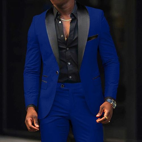 Blazer Coupe Couvertes À Un Bouton Pour Hommes,Veste Trempée,Manteau Masculin Formel Anglais,Veste Fjpants,Mode Automne,Ensemble De 2 Pièces