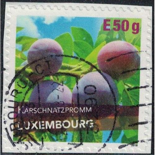 Luxembourg 2018 Oblitéré Used Fruits Karschnatzpromm Variété De Prune Y&t Lu 2131 Su