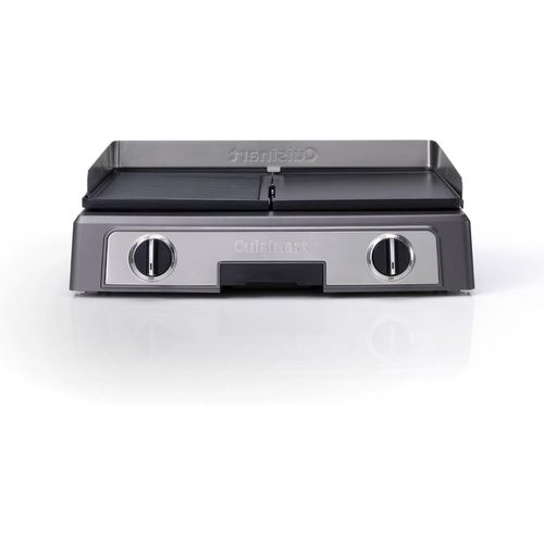 Plancha Entertaining Gril Double Face- Grande Plancha Electrique,Plaque De Cuisson Teppanyaki Pour La Maison-Plaque Amovible Non Adhérente,Deux Zones De Température Allant Jusqu'À 260°C