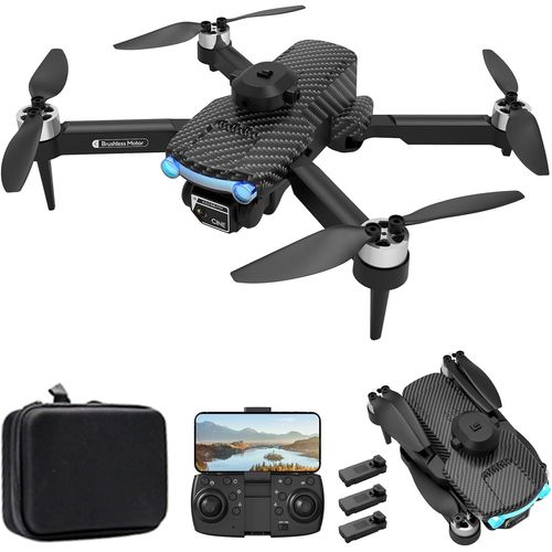 Drone Avec Camera Xt204 4k Double Caméra Grand Angle 2,4ghz Photographie Gestuelle,6-Axe Gyro,Positionnement Du Flux Optique,Détection D'obstacles À 360°,Moteur Sans Balais,Pliable Noir 3 Piles-Sanag