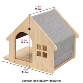 Étagères Murales En Bois Pour Chat,Arbre À Chat,Poteaux D'escalade,Échelles Avec Hamac,Maison Pour Chat,Pont Pour Chatons,Perchoir Pour Dormir - Type 1pc House B
