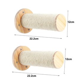 Arbre À Chat Mural En Sisal,Support D'escalade,Poteau À Gratter,Pont D'échelle Avec Hamac,Perchoir Et Jeux Pour Chaton - Type 2pcs Scratching Post
