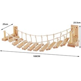 Arbre À Chat Mural En Bois,Cadre D'escalade,Maison,Pont,Poteau À Gratter Et Échelle,Aire De Jeux Murale Pour Chaton - Type 1pc Cat Bridge