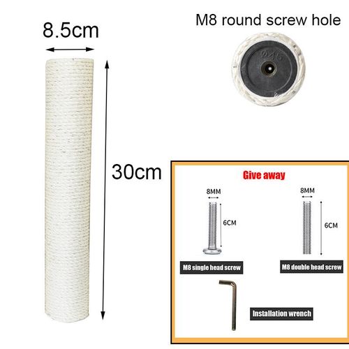 Poste À Gratter En Pvc Pour Chat,Pour Arbre À Chat,Bricolage,Cadre D'escalade,Remplacement,Chaton,Jouet En Corde De Sisal,Meubles À Gratter - Type 30x8.5cm-1 Piece
