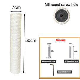 Poste À Gratter En Pvc Pour Chat,Pour Arbre À Chat,Bricolage,Cadre D'escalade,Remplacement,Chaton,Jouet En Corde De Sisal,Meubles À Gratter - Type 50x7cm-1 Piece