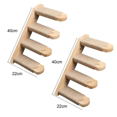Meubles Muraux En Bois Pour Chats,1 Pièce,Étagères Pour Chats,Perchoirs,Marches Pour Chats,Échelle,Lit,Activité,Arbre,Structure D'escalade Moderne - Type 2pcs Cat Stairs