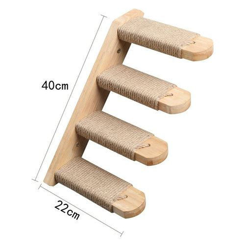 Meubles Muraux En Bois Pour Chats,1 Pièce,Étagères Pour Chats,Perchoirs,Marches Pour Chats,Échelle,Lit,Activité,Arbre,Structure D'escalade Moderne - Type Cat Stairs-Left