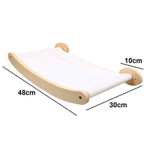 Poteau D'escalade À Gratter Pour Chat,Lit Hamac Mural,Meubles Pour Animaux De Compagnie,Ensemble D'étagères Murales Pour Chaton,Perchoir En Bois Pour Chat,Arbre À Chat,Maison,1 - Type A Cat Hammock2