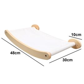 Poteau D'escalade À Gratter Pour Chat,Lit Hamac Mural,Meubles Pour Animaux De Compagnie,Ensemble D'étagères Murales Pour Chaton,Perchoir En Bois Pour Chat,Arbre À Chat,Maison,1 - Type A Cat Hammock2
