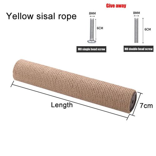 Poteau À Gratter Pour Arbre À Chat,Tour De Bricolage,Cadre D'escalade,Remplacement,Corde En Sisal,Enchevêtrement,Jouet Pour Chaton,Meuble À Gratter - Type Yellow Sisal-25cm #A