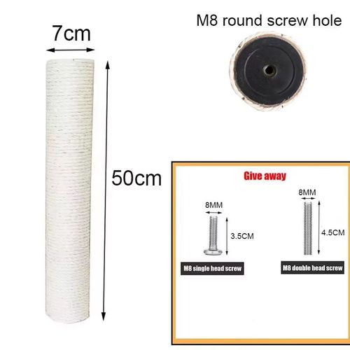 Poteau À Gratter Pour Arbre À Chat,Cadre D'escalade,Remplacement,Jouet Pour Chaton,Corde En Sisal,Meuble À Gratter - Type 50x7cm-1 Piece