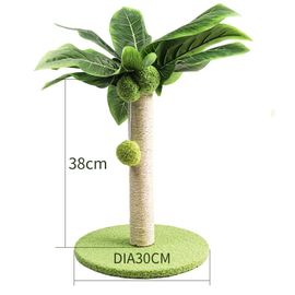 Poteau À Gratter Avec Corde En Sisal Et Feuilles Vertes Pour Chaton,Arbre D'nik,Produits Pour Animaux De Compagnie - Type 30cm Green