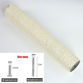 Remplacement Du Poteau À Gratter Pour Chaton,Arbre À Chat En Sisal Naturel,1 Racine M8 - Type Sisal Column-40x6.5cm