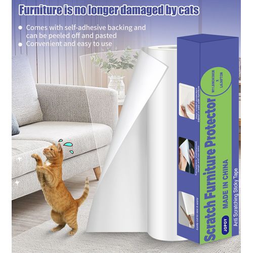 Protecteur De Meubles Anti-Rayures Pour Chats,Protecteur De Canapé Collant Simple Face Pour Chats,Protection D'angle De Canapé Flexible Sous Les Griffes De Chats - Type White-45cmx2m #B