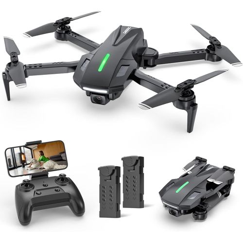 D70 Mini Drone Avec 720p Hd Caméra Pour Enfants Et Adultes,Fpv Quarcopter Rc Pliable Pour Garçons Et Filles Avec Mode Sans Tête,Vol Par Tape,360° Flips,Contrôle Vocal Et Gestuel,2 Piles-Sanag