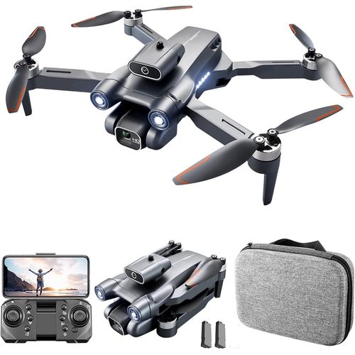 Drone Avec Camera 6k Daul Ls-S1s Wifi 2,4ghz Drone Professionnel Détection D'obstacles,Photographie Gestuelle,6-Axe Gyro,Itinéraire Personnalisé,Positionnement Du Flux Optique 2 Piles-Sanag