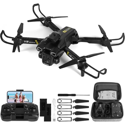 Drone Pour Enfant Avec Caméra 720p Hd,Drone Quadricoptère Fpv Wifi Télécommandé,Mode Sans Tête,Maintien D'altitude,360°Flips,Cadeau Et Jouet Pour Enfant Ou Débutant-Sanag