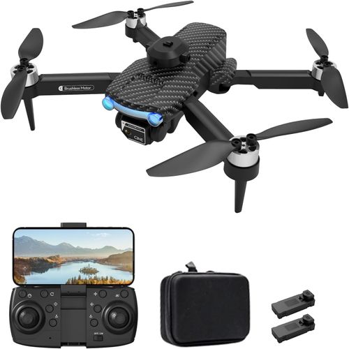 Drone Avec Camera Xt204 8k Double Caméra Grand Angle 2,4ghz Photographie Gestuelle,6-Axe Gyro,Positionnement Du Flux Optique,Détection D'obstacles À 360°,Moteur Sans Balais,Pliable Noir 2 Piles-Sanag