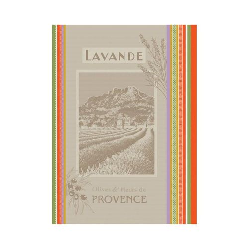 Torchon Coton Jacquard Lavande 50x70 Lavande