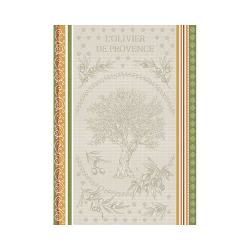 Torchon Coton Jacquard Les Baux De Provence 50x70 Cm Torchonbaux