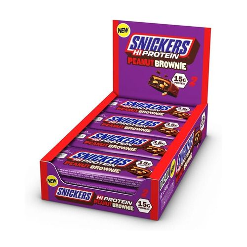 Snickers Protein Bar (12x55g)|Peanut Brownie| Barres Protéinées|Mars Protein 