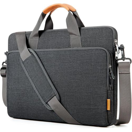 Sacoche Ordinateur Portable 13-18 Pouces Mallette Sac Pc Tablette Ordinateur Sac À Bandoulière, Tissu Imperméable, Léger Robuste Pour Affaires Décontraction Ou École