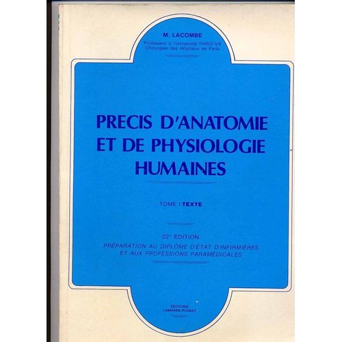 Précis D'anatomie Et De Physiologie Humaines