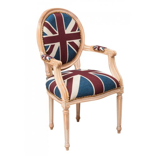 Fauteuil Louis Xvi De Style Français En Hêtre Massif, Sculpté À La Main Traité Avec Finition Naturelle, Légèrem