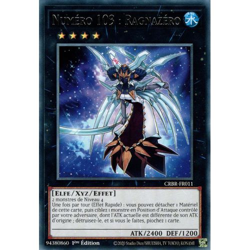 Yu Gi Oh Crbr Fr011 Numéro 103 Ragnazéro Rare