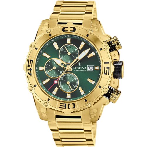 Festina Montre Homme F20492/3 Montre-Bracelet En Acier Inoxydable Prestige Sport Or Uf20492/3