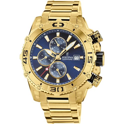 Festina Montre Homme F20492/2 Montre-Bracelet En Acier Inoxydable Prestige Sport Or Uf20492/2